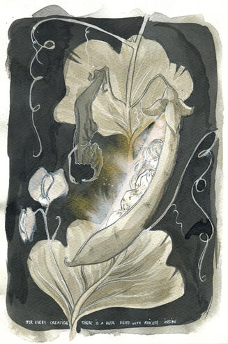 "Vapor Husk", Sepia and India Ink, Buetten Paper