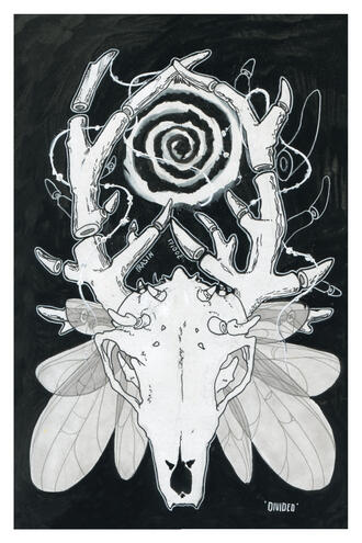 "Sawstag" India ink on stone paper